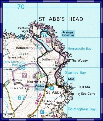 Map Showing the Coastal Path.