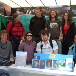 Scottish Agricultural College students at the VMR Info trailer